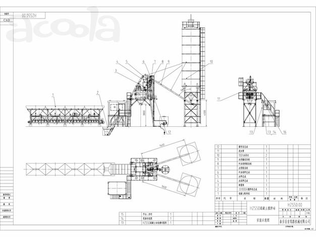 Бетонный завод HZS50